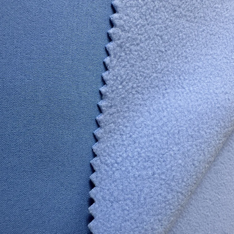 PS1/ROO68-1 60C Poly 100D Spandex stretch bonded with Poly fleece C6 W/R fabric for jacket