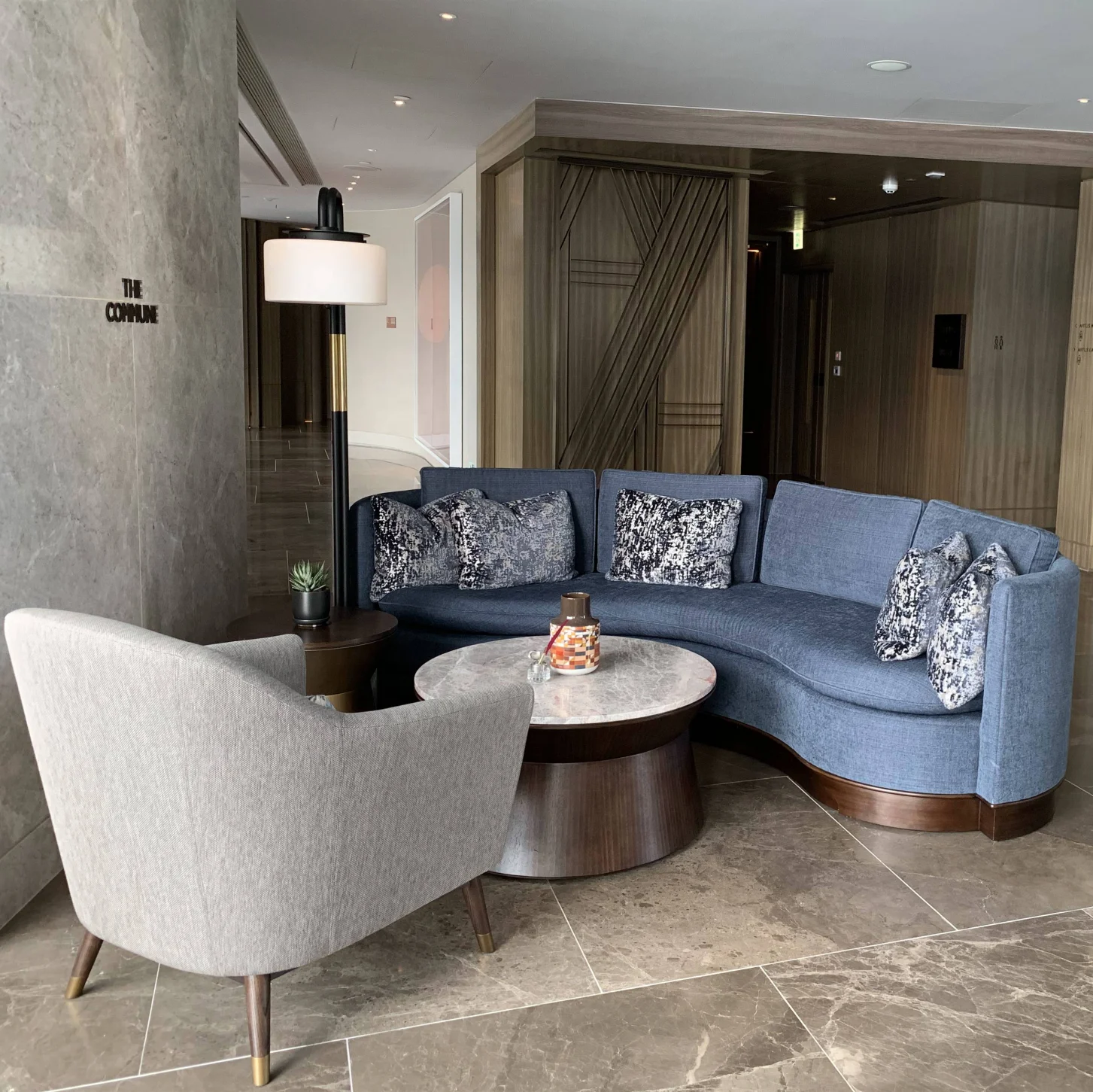 5 Star Hotel furniture Simple Style Living Room Wooden Sectional Sofa Set