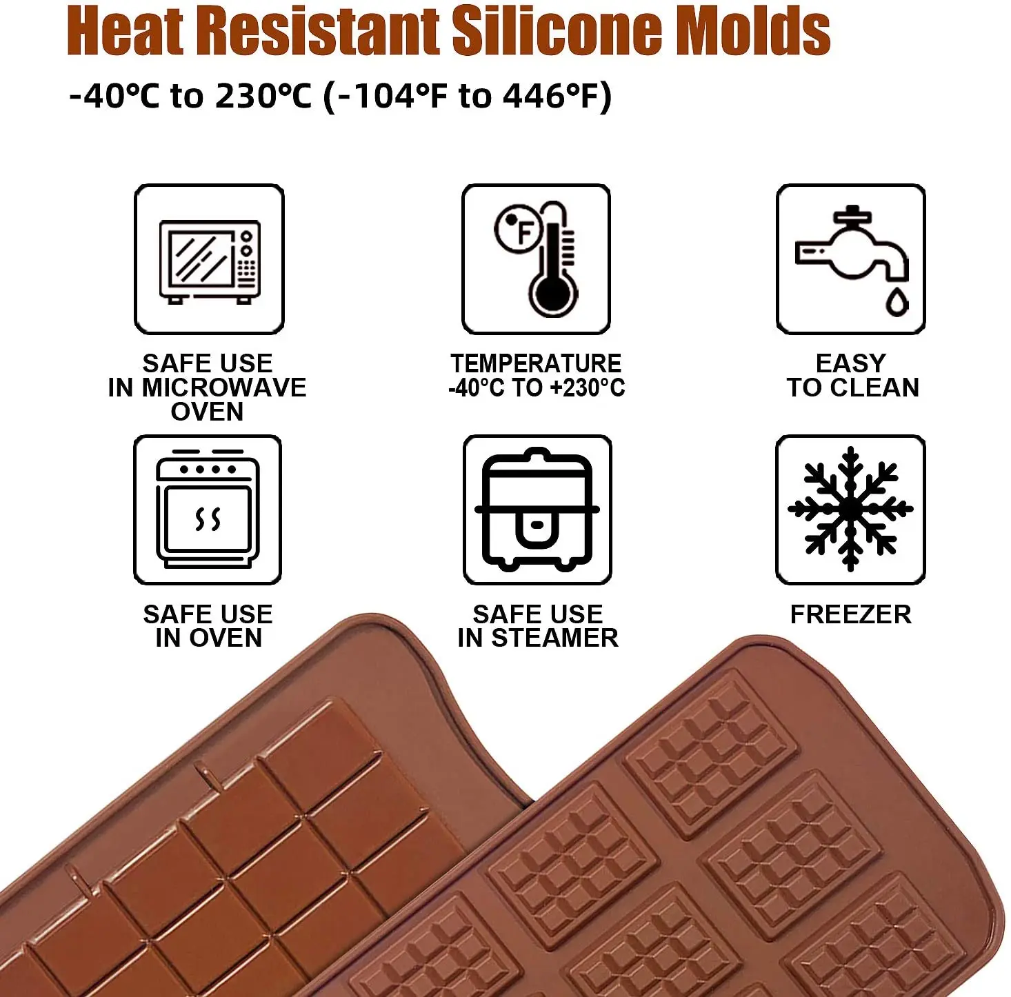 Sanwei Multifunction Food Grade Non-Stick Silicone Candy Molds Baking Cupcake Molds Silicone Chocolate Mold