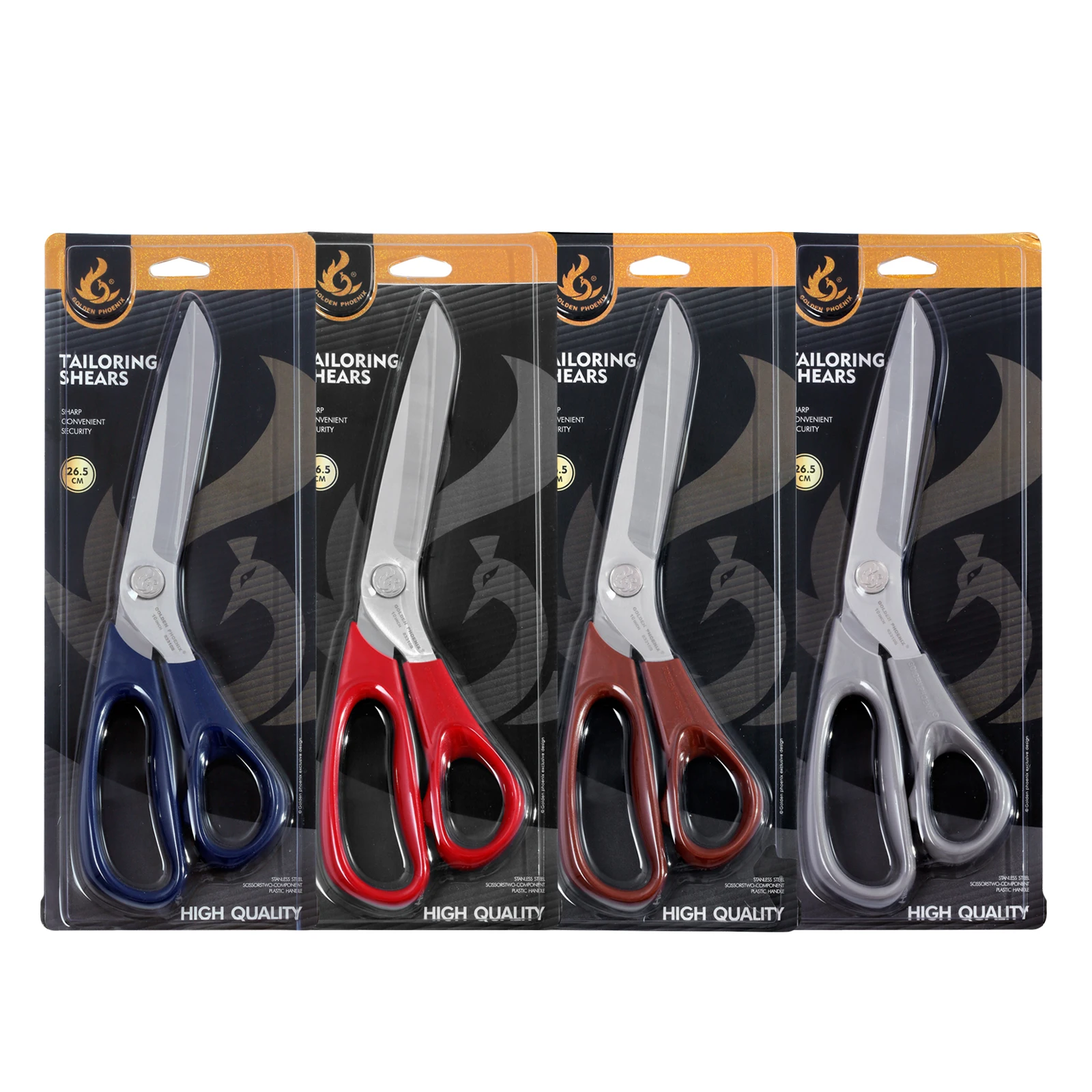 Wholesale 10 Inch Blister Package Stainless Steel Sharp Fabric Cutting Scissors Dressmaker Sewing Scissors For Tailoring