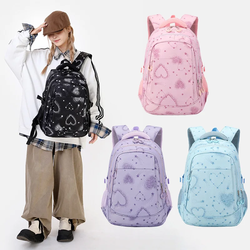 Wholesale Korean large capacity lightweight backpack for students simple high school and junior high school backpack