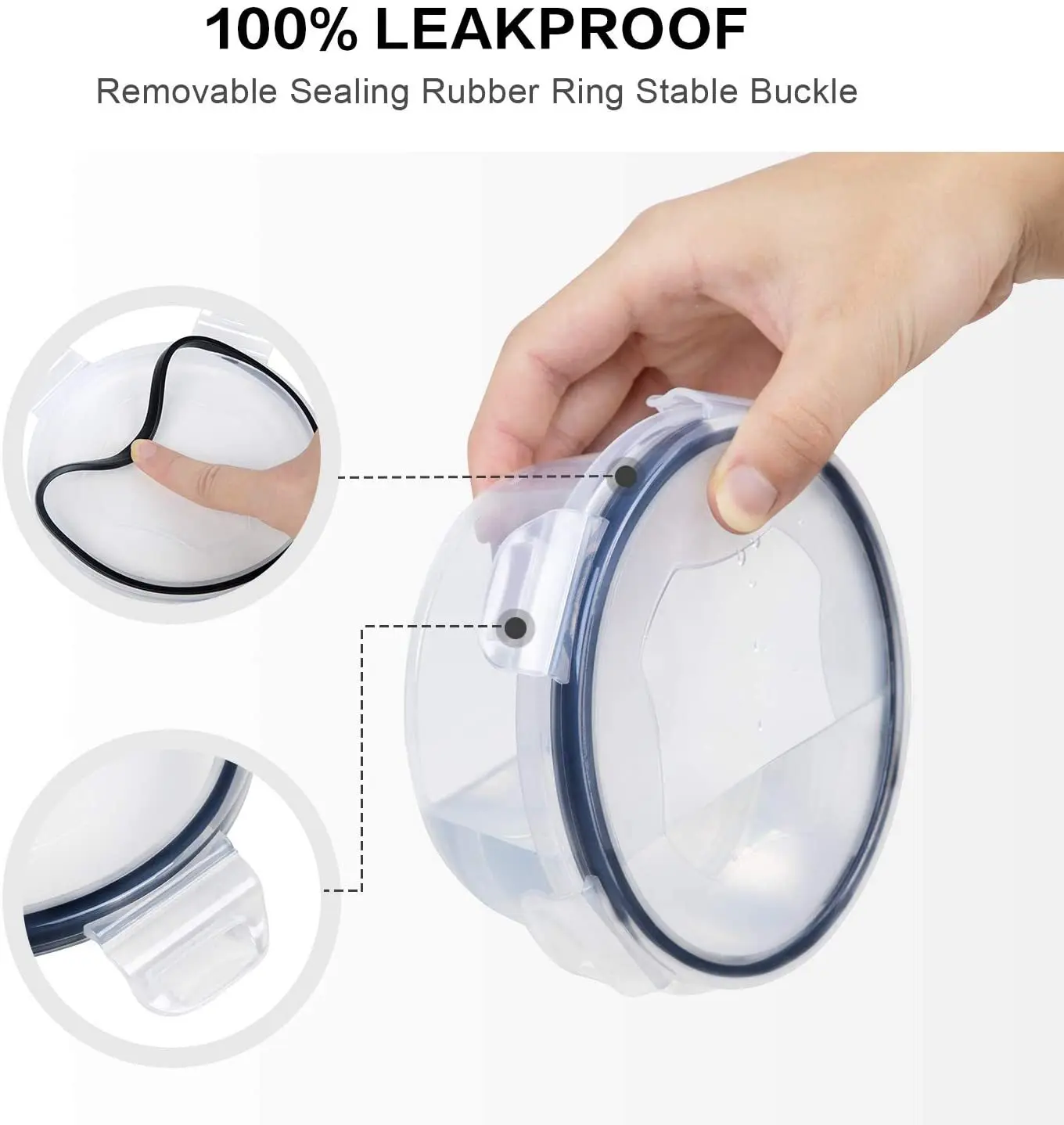 BPA-Free Transparent Plastic Airtight Kitchen Food Storage container set Pantry Cooking hermetic container for food