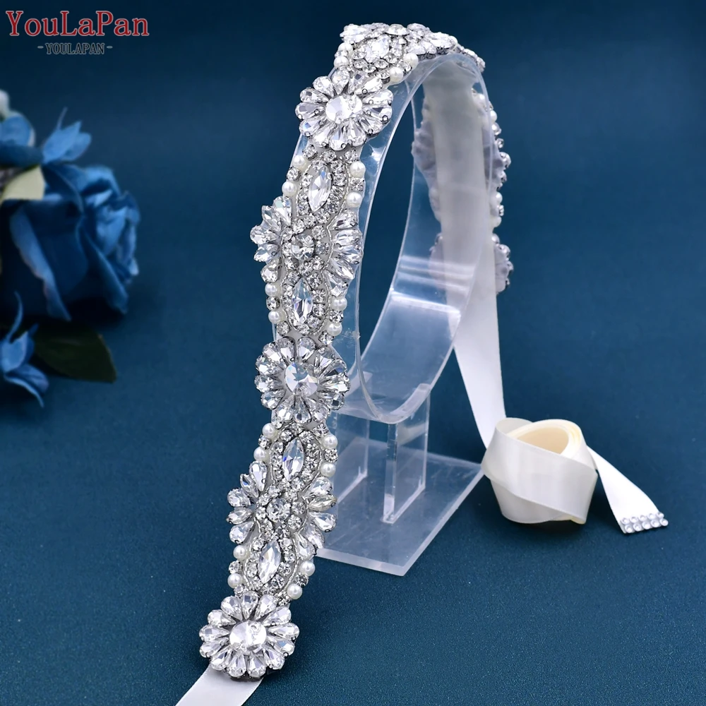 YouLaPan S237 Boutique Ladies Party Sash Handmade Shiny Rhinestone Jewelry Belt Wedding Bridal Belt