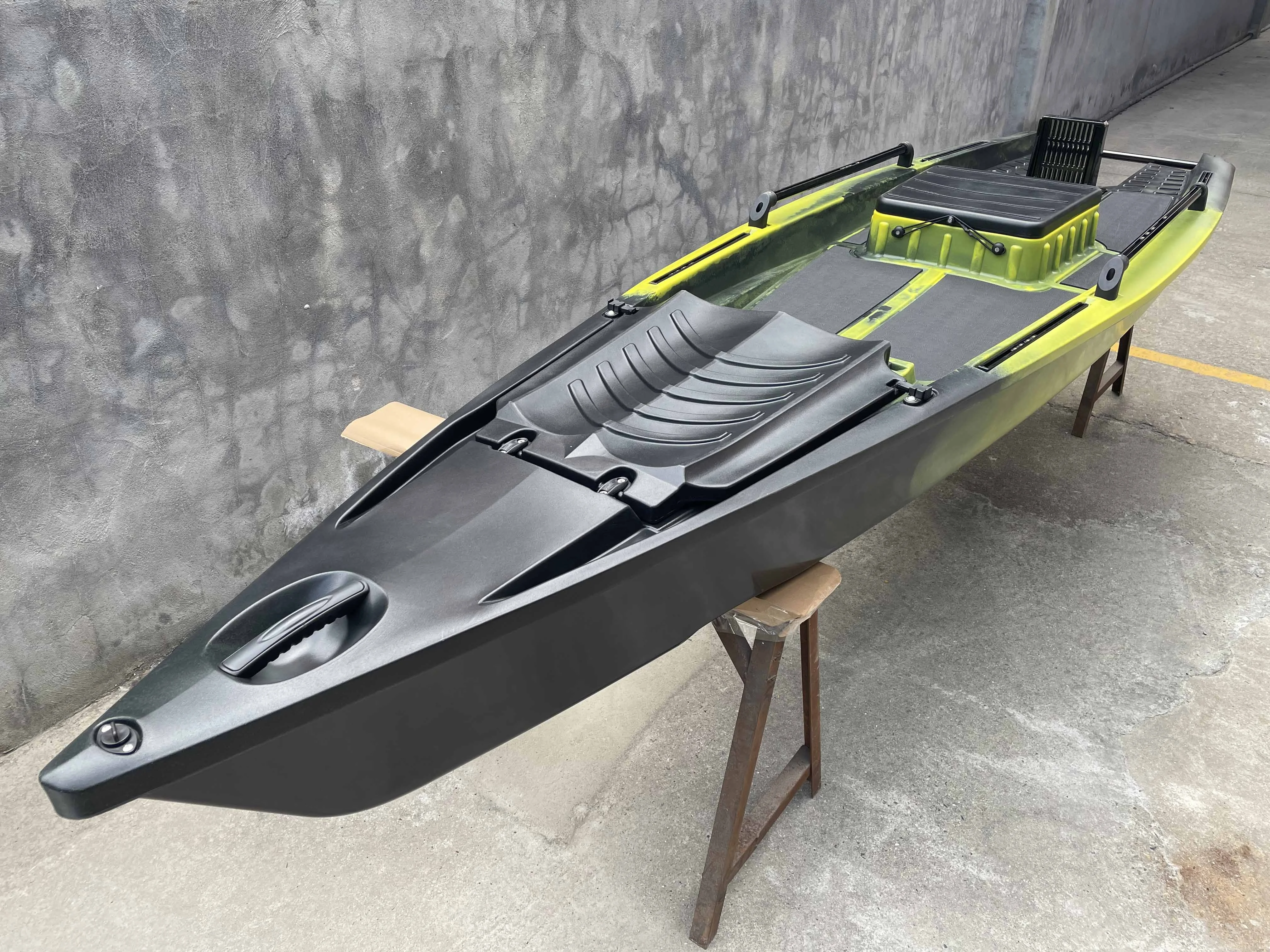 Сидеть на вершине оригинальная 4 м 14ft заводская цена solo skiff лодка Рыбалка каяк с мотором