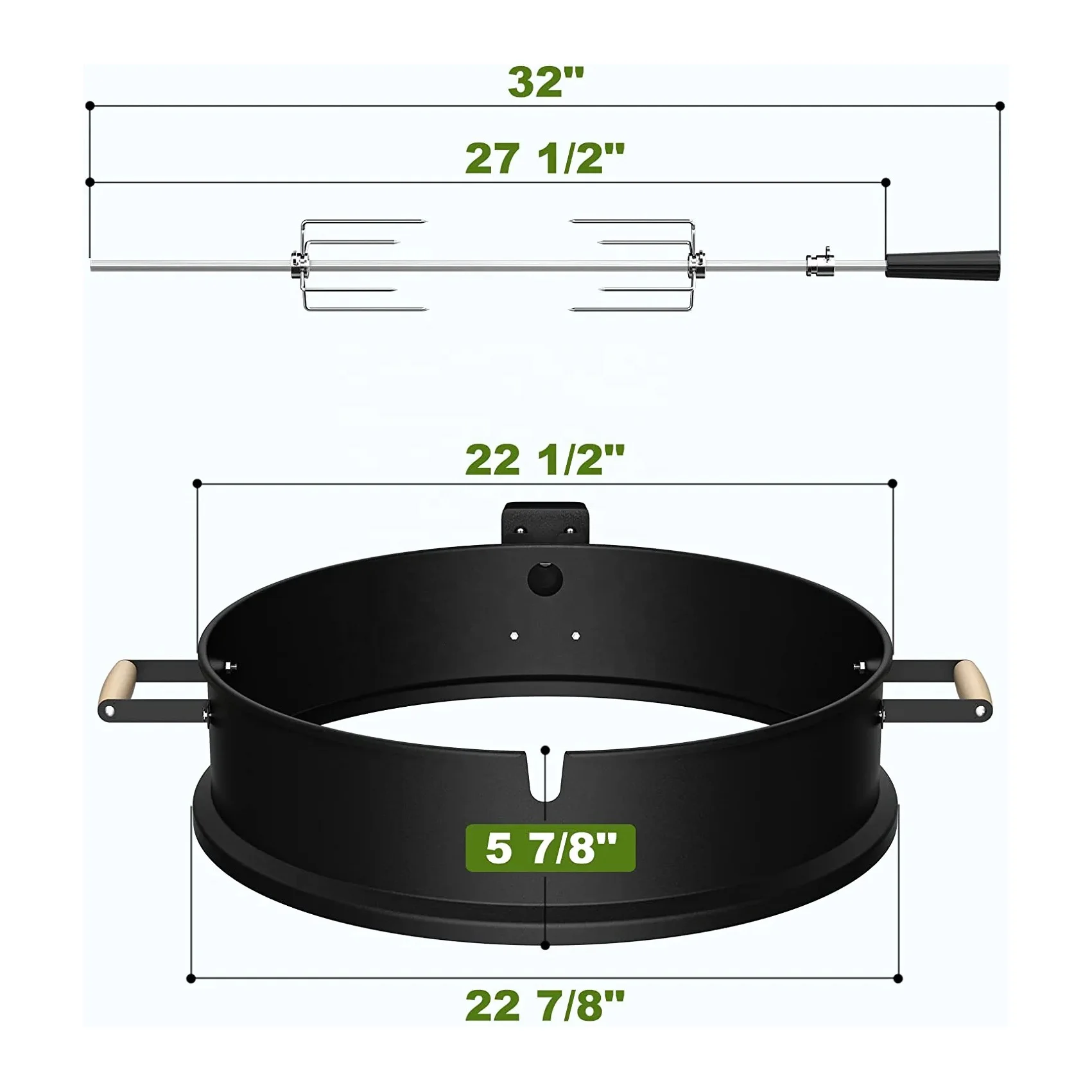 22inch Kettle Motor Chicken Ring BBQ Rotisserie Kit
