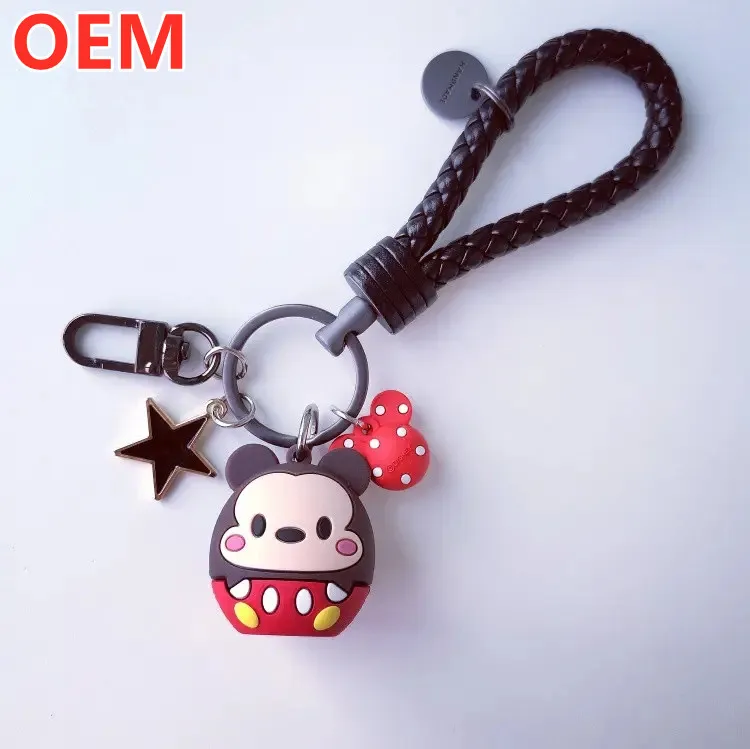 3d Cartoon Keychain Customization OEM Design PVC Plastic Keychain