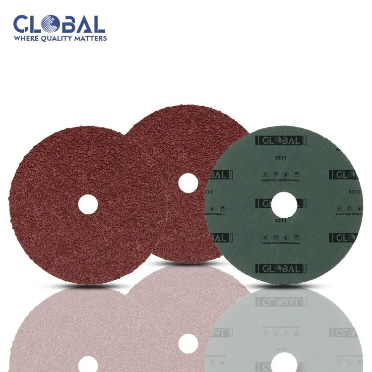 Wholesale Custom Red Aluminum Oxide Cross Hole Sandpaper Sanding Discs Abrasive Wheel Fiber Disc