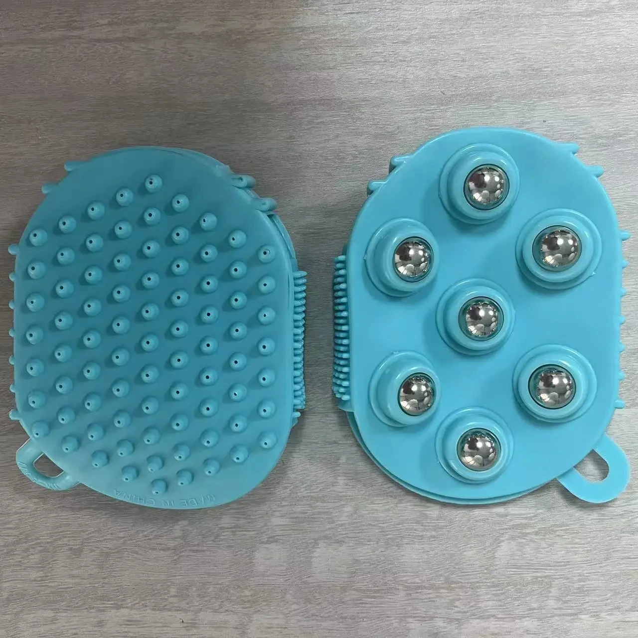 Custom New 7 ball PVC Muscles Relaxing  Massager 7 Magnetic Rolling ball PVC massage glove roller ball massager