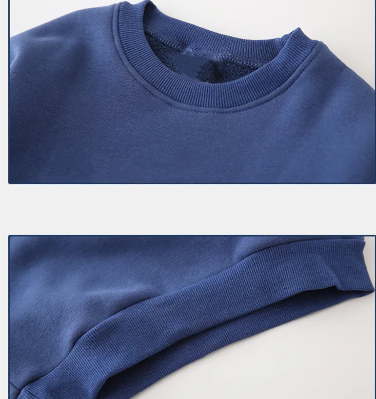 Толстая теплая флисовая толстовка в стиле пэчворк с рукавами для маленьких мальчиков детская толстовка с круглым вырезом из 100% полиэстера Детская осенняя одежда