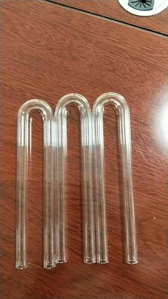 Custom   different sizes bent shape borosilicate glass tube quartz glass tube quartz pipe