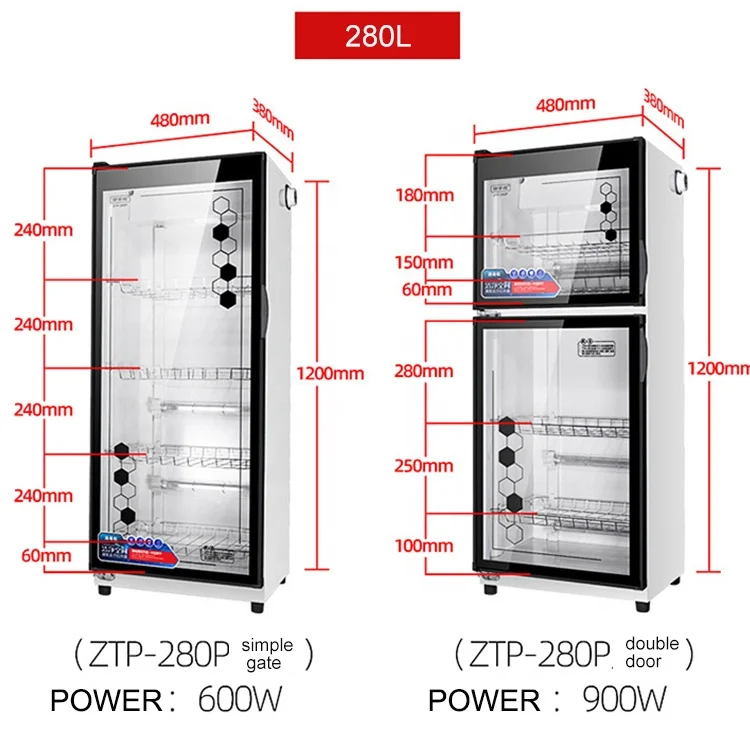 Portable Uvc Tableware Disinfecting Cabinet  Equipment Multifunctional Ozone Disinfection Cabinet