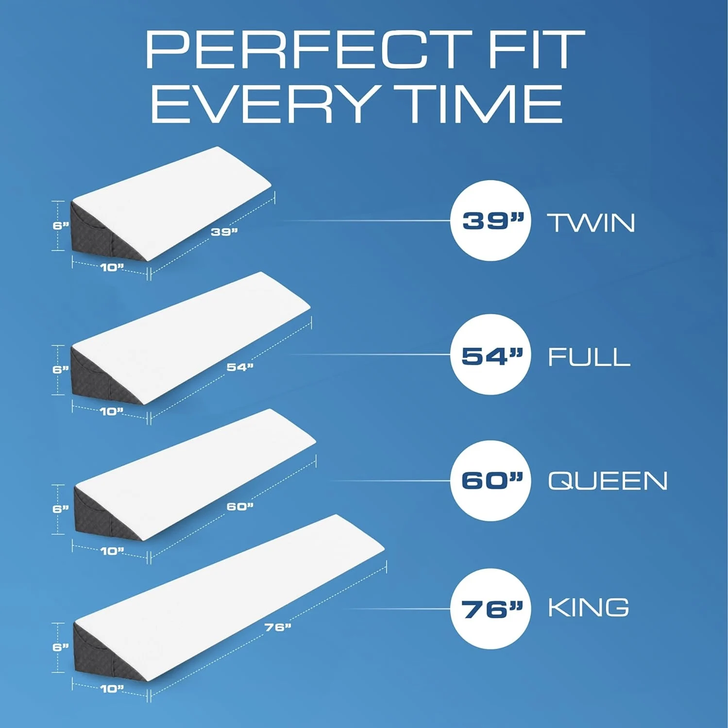 Factory Supply Bed Wedge Gap Filler Memory Foam Wedge Pillow For Headboard Gap Mattress Gap Filler