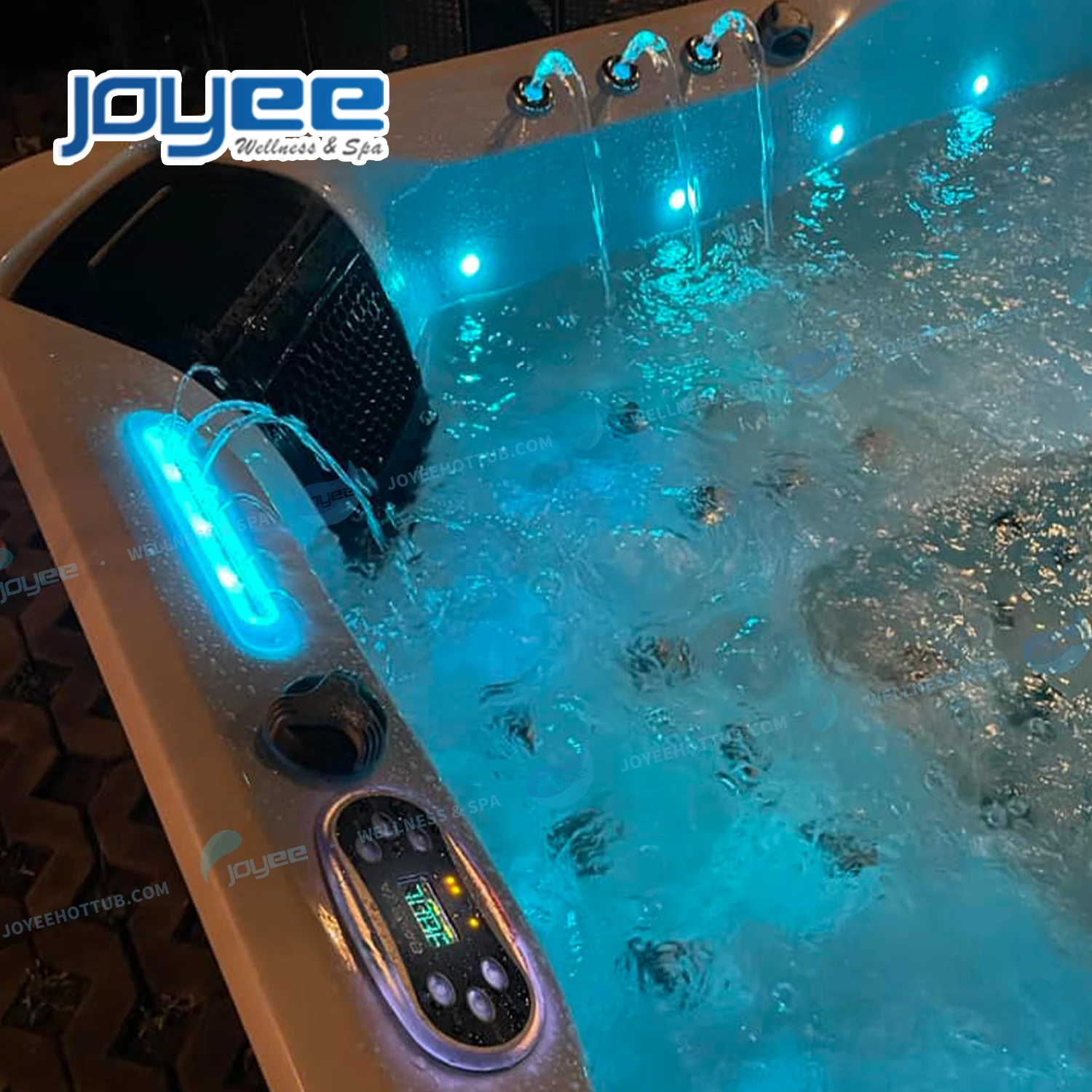 JOYEE Hydrorelax Luxury Hot Tub Jaccuzi Outdoor Spa 5 Person Hidromasaje Bathtubs Square Acrylic Soaking Jaccuzi whirlpool pool