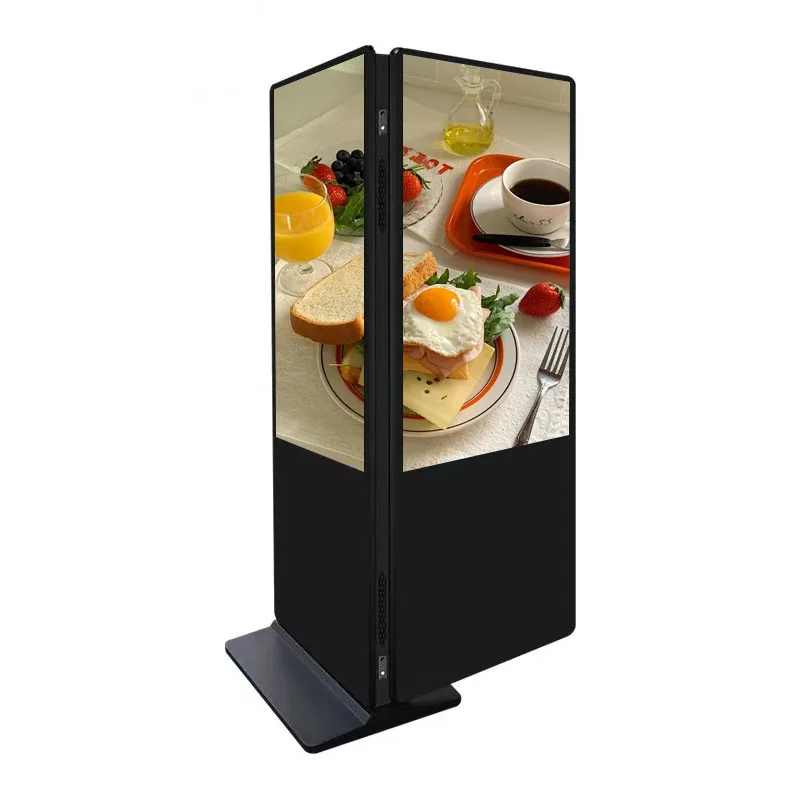 49 50 Inch Double Sided Vertical Lcd Advertising Touch Screen 2k 4k Stand Digital Signage Dual Screen Kiosk With Android Cms