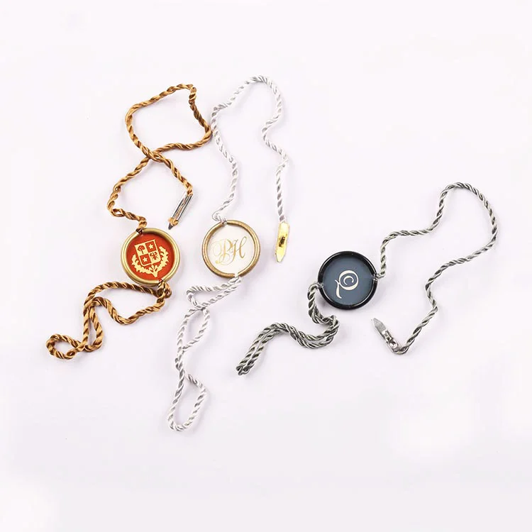 Custom Multi Color Wholesale Cheap Stock Garment Hang Tag Plastic Seal Tag Plastic String