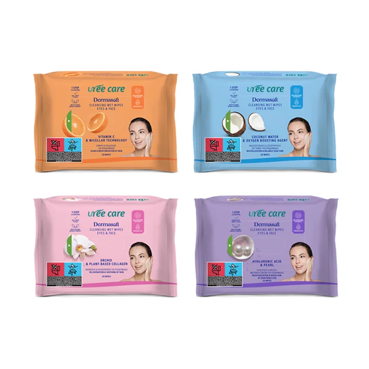 High quality adult Cleansing facial wipes refreshing skin care feminine wet wipes natural ingredients organic water wipes