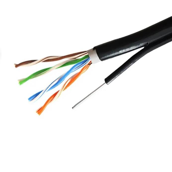 Network Cable with Power  Figue 8 type UTP FTP Cat5e Cat6 +2C Power Cable for CCTV Camera Cabling