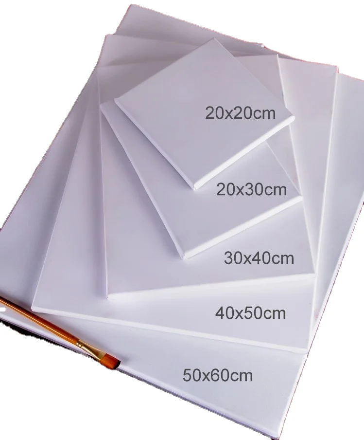 280g  380g stretched canvas professional 16x20inch blank stretched wooden canvas