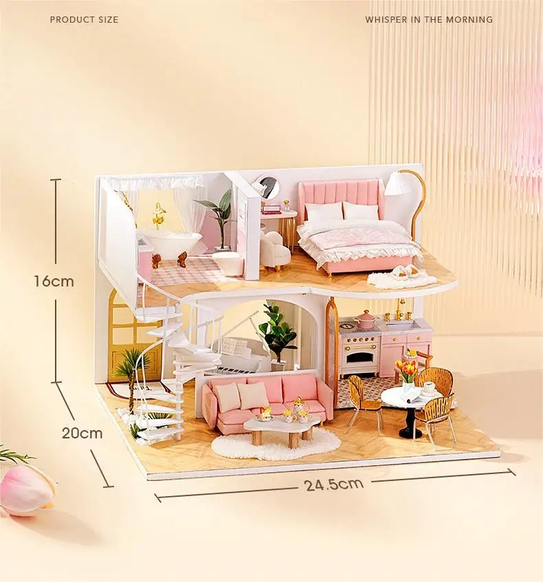 Лидер продаж, миниатюрные деревянные кукольные домики «сделай сам», детская мебель, ролевые игры, развивающие игрушки