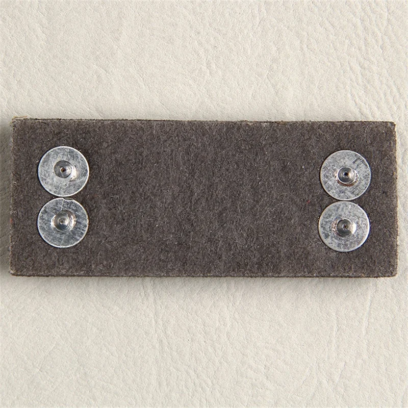 Custom jeans black leather patches with metal embossed logo labels for denim