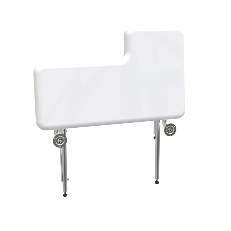 
OEM folding shower toilet seat white wall mounted with back and arms 