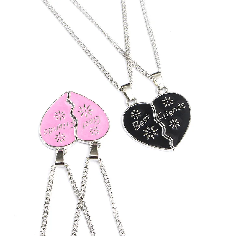 Factory Wholesale Jewelry Best Friend Broken Heart Pendant Best Friend Best Friend Heart Fashion Necklace