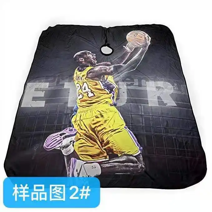 New Design Polyester Barbershop Hair Cutting Kobe Bryant salon Cape