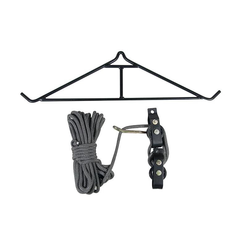 Pulley system with automatic self outdoor other hunting accessories hanging prey