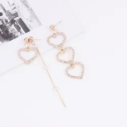 2020 новые корейские серьги в форме сердца из сплава циркония 925