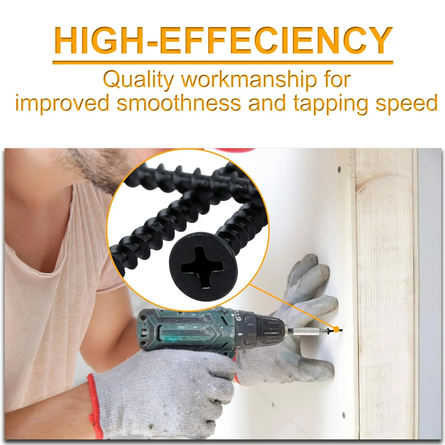 Высокопроизводительный стальной черный фосфатный Горн для гипсокартона винт