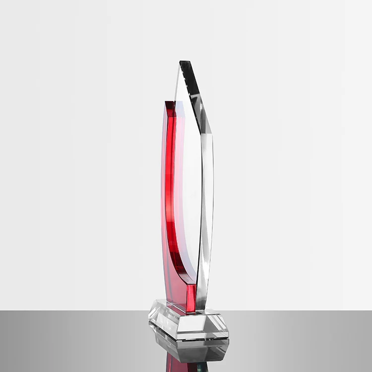 Red Line crystal plaque medal custom crystal trophy MH-NJ0150