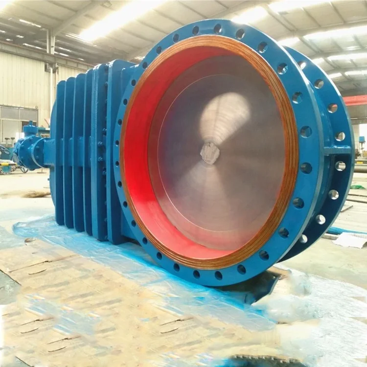 Heavy-Duty Large Size WCB Welding Bi-Directional NBR Seat Flange Connection Knife Gate Valve DN1000 PN6 Non Rising Stem