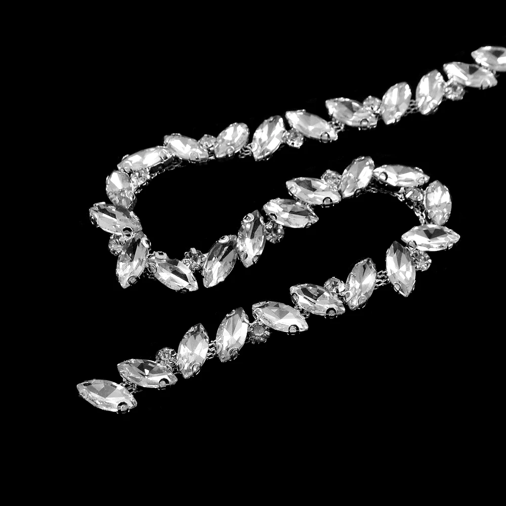 Trimming On Rhinestone Glass Handmade Trim Keychain Hoodie Body Rhinestones Necklaces Stone Roll rhinestone cup chain