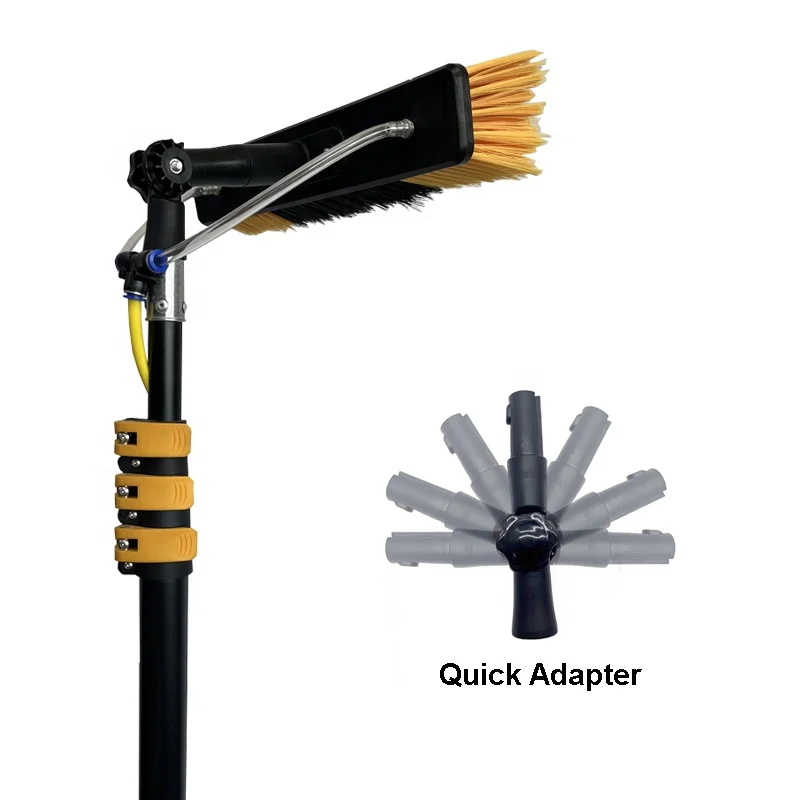 30ft Window Cleaning Kit Telescopic Water Fed Pole for Solar Panel Washing Brush