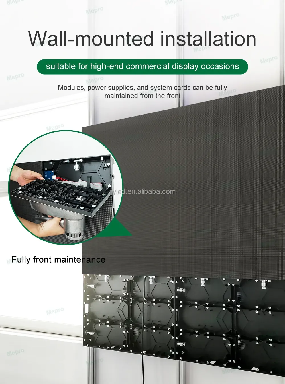 Full Color P1.25 P1.839 P1.86 P1.53 Indoor GOB LED Display Screen Elevators Education LED Advertising Display Film Video Wall