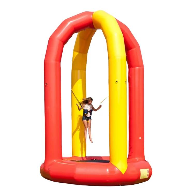 Outdoor bungee interactive game inflatable bungee trampoline jumper inflatable bungee jump jumping bouncy game for kids n adults