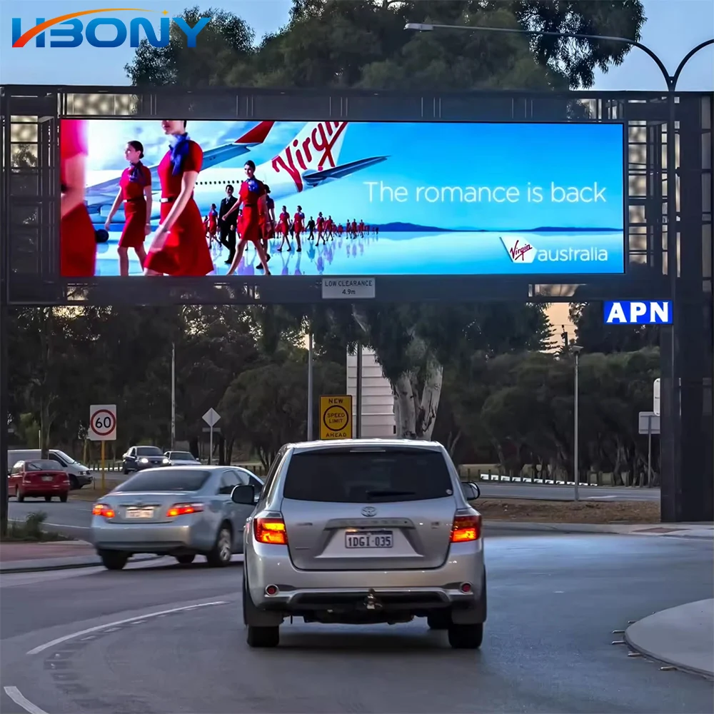 High Brightness P6 Street Road Side Advertising Pole Sign Boards Billboard Outdoor Led Display Screen