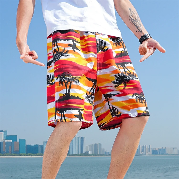 factory quickly dry swim shorts men beach shorts men swim trunks beach trunks men sublimation prints  All over Print Shorts