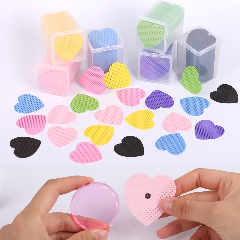 Heart Pink Purple Private Label Eyelash Extension Glue Wipes Remover Dispenser Cotton Wipes Lint Free Nail Wipes