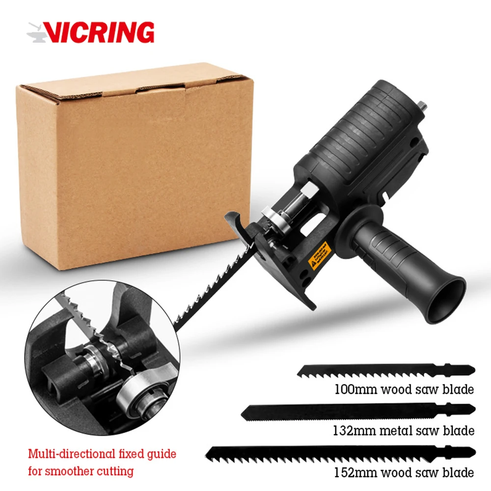 VICRING Muti-function Electric Drill Convert Jig Saw Adapter Portable Reciprocating Saw Attachment