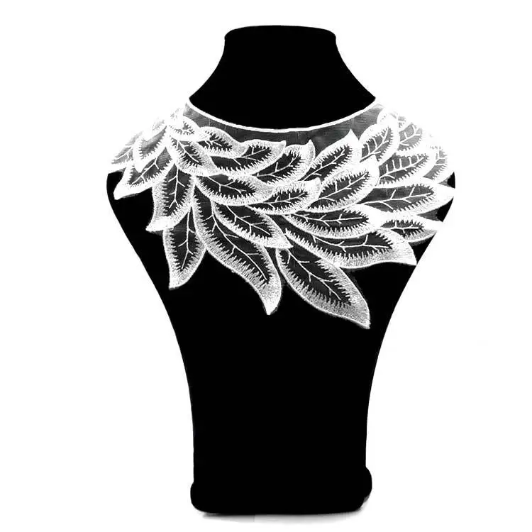 Polyester neckties water soluble fake Collar Mesh Collar Neck lace trimming Embroidered brooch corsage applique for dress skirt