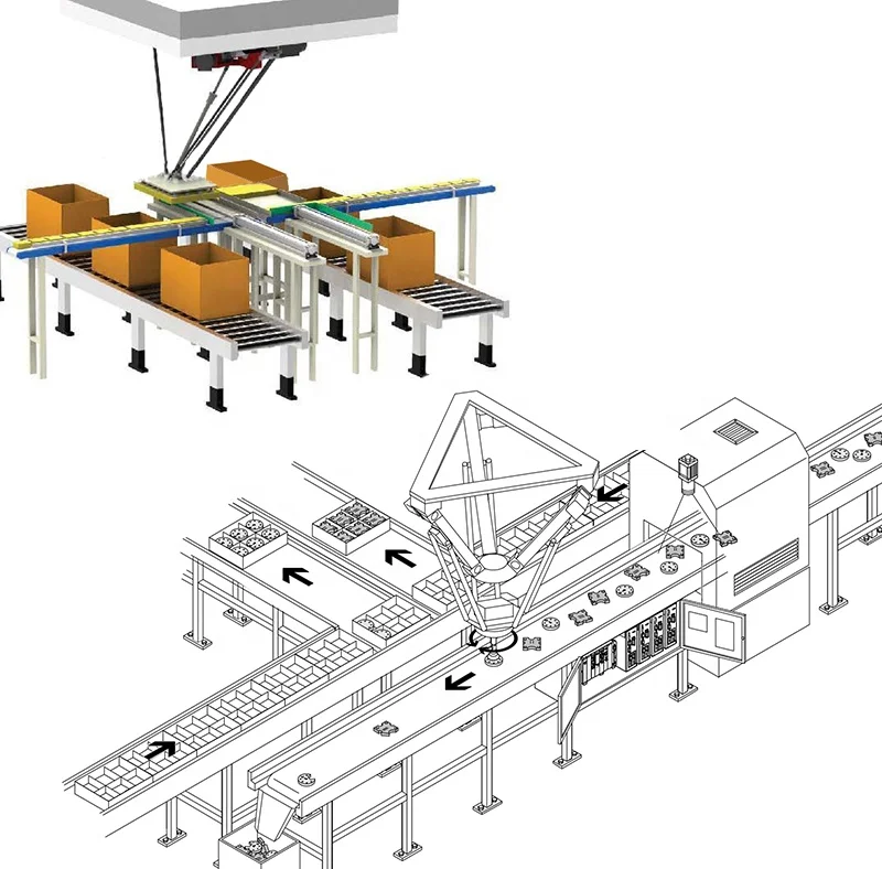 Top Sale Packaging Machinery Automotive Industry Delta Robotic Machine Linear Manipulator