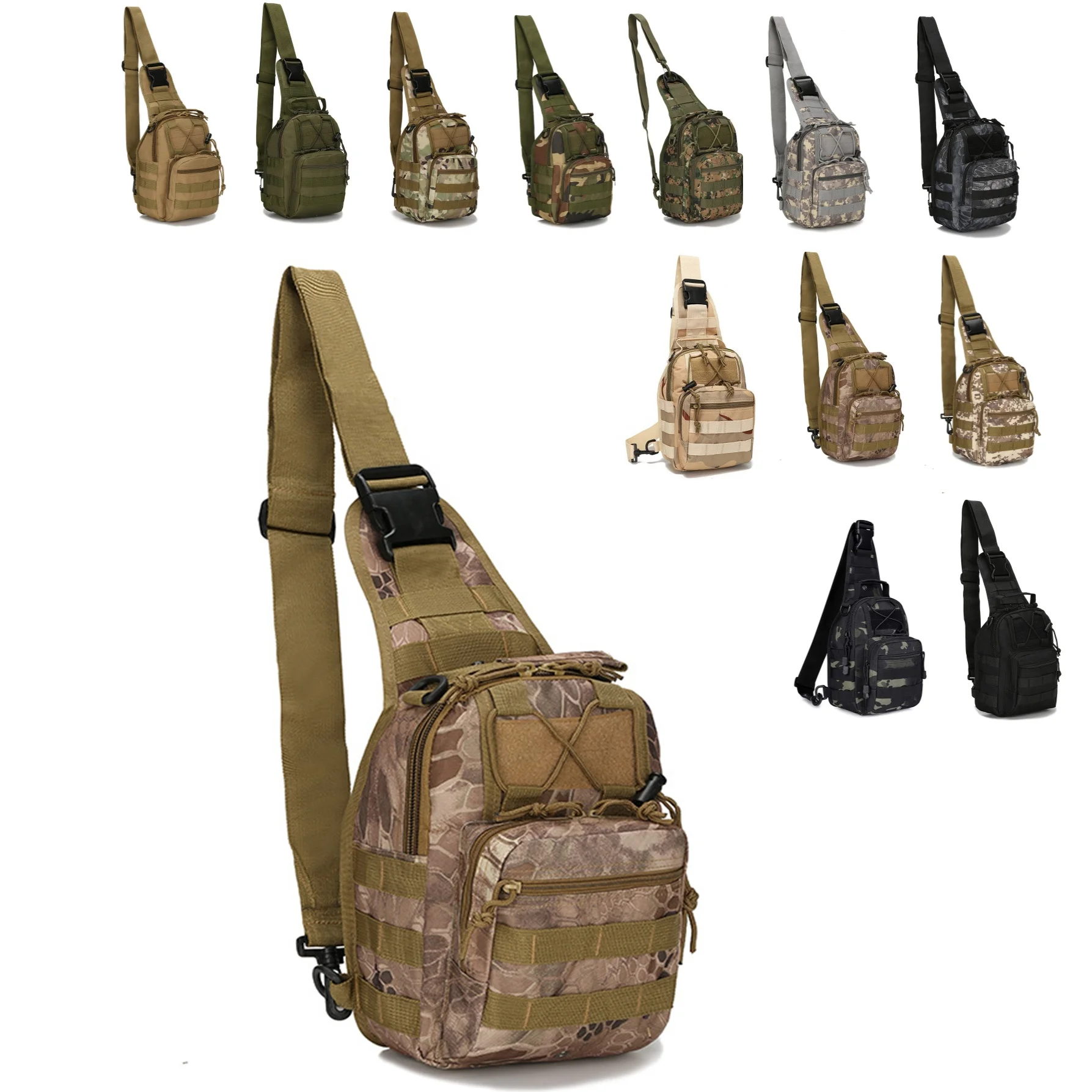 Running Outdoor Mobile Phone Climbing Rescue Custom Logo Crossbody Messenger Vest Tactical Walkie Talkie Bag Chest Bags