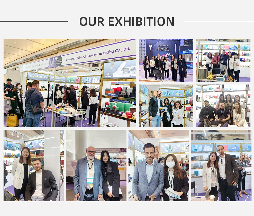 Zebo Customized Logo High-Grade Wooden Box Painted  Bead Velvet Wholesale Jewelry Wooden Box Storage Pendant box