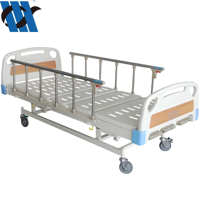 Mdk-t3611L 3 Crank Hospital Bed Medycon Manufacture Medical Furniture Height Adjustable Foldable Manual Hospital Bed
