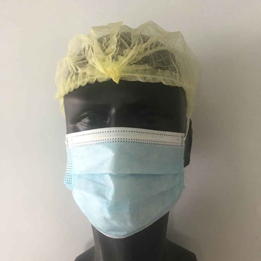 Нетканый медсестринский колпачок докторская сетка для волос с зажимом SPP пищевой