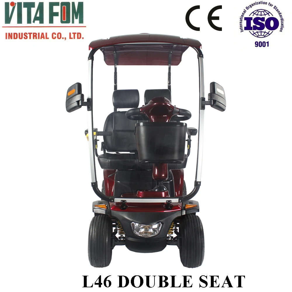 Vitafom L46 Disabled Vehicle Heavy Duty 2 Two Seaters Mobility Scooters With Roof