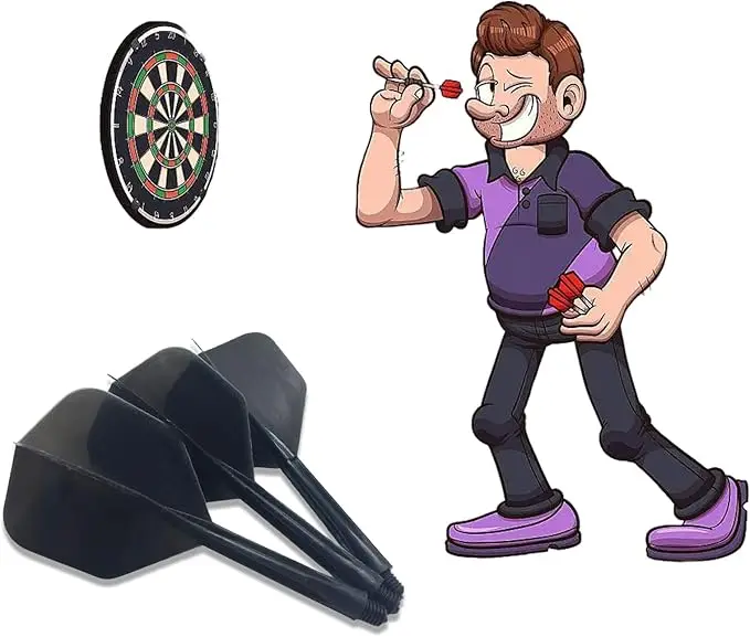Customized logo  Intergrated Dart Flight and Shaft System - 1 set per pack big wing shape Professional Dart Accessories