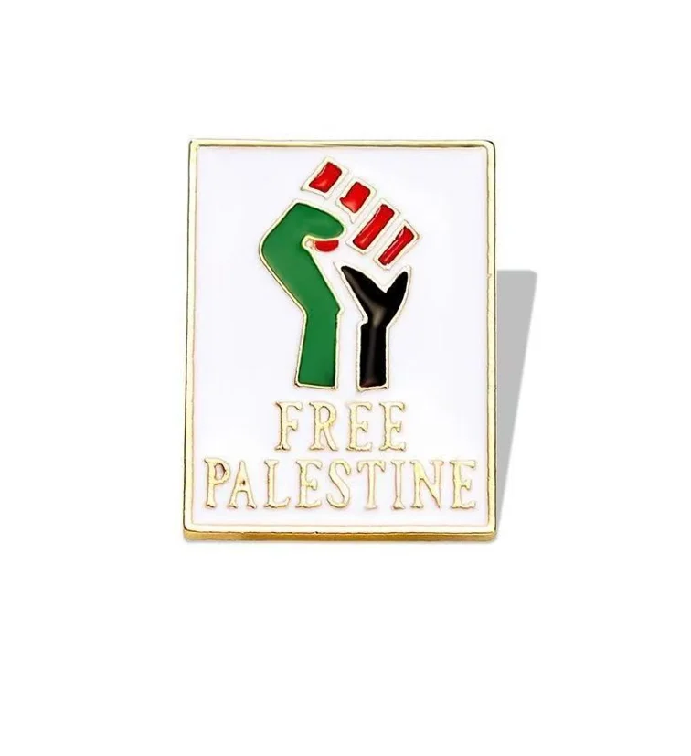 Wholesale Cheap In Stock Metal Lapel Pin Free Palestine Lebanon National Flag Enamel Pin Badge Brooch For Peace And Love