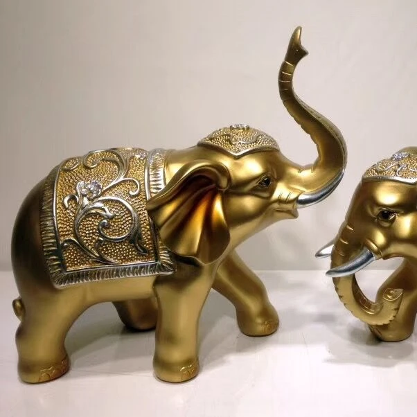 Factory Custom made best home decor crafts polyresin gifts elephant decor resin sculpture crafts made of resin